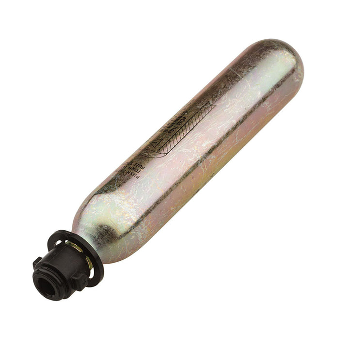 CO2 cylinder with a black nozzle for M-33 In-Sight Kit Rearming Kit.