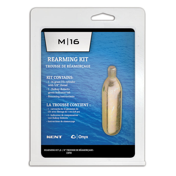M-16 Rearming Kit with CO2 for inflatable life jackets.